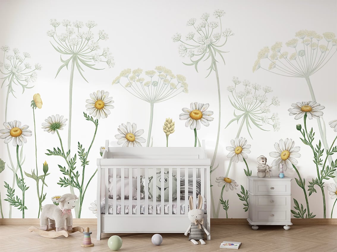 Field Of Daisies styled in a room