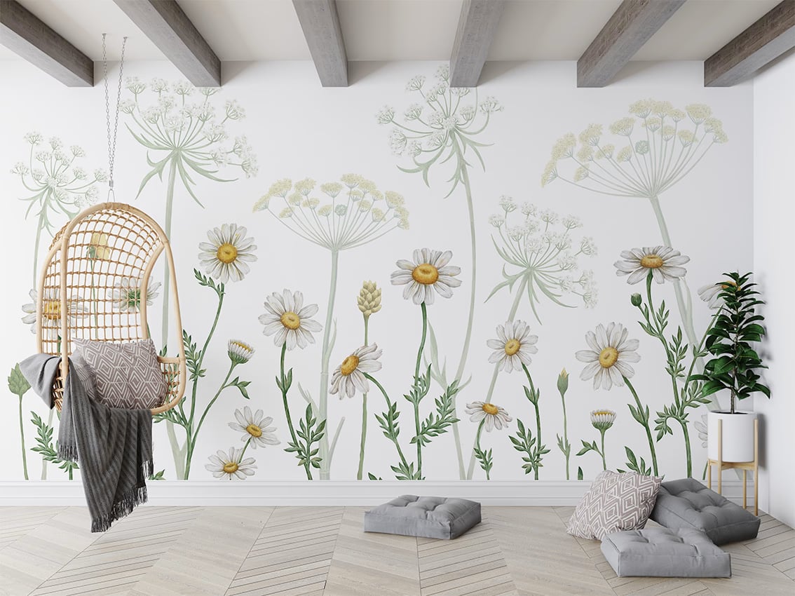 Field Of Daisies styled in a room