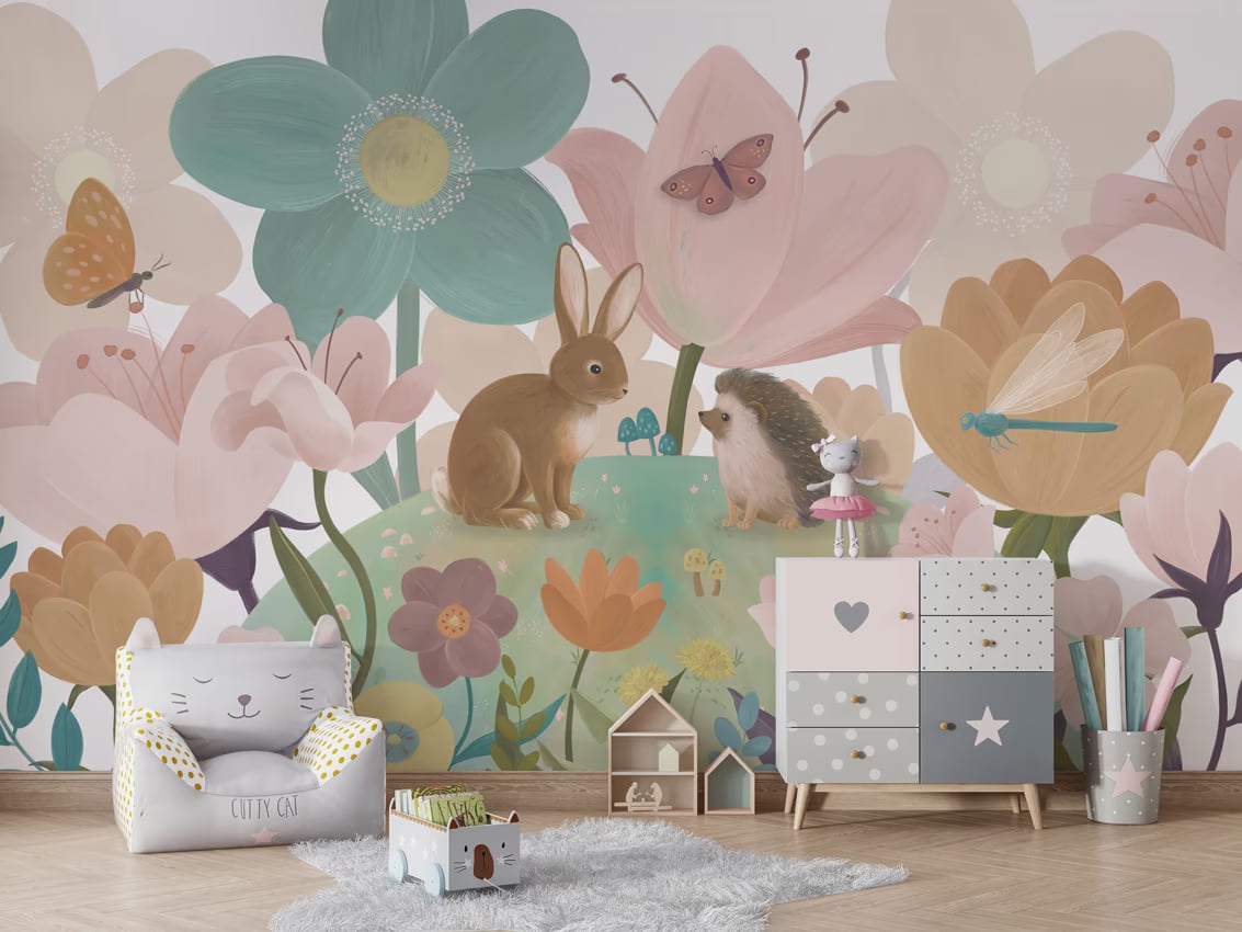 Flowery Hill styled in a room
