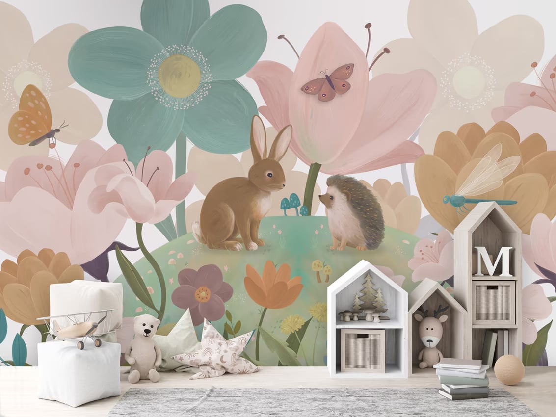 Flowery Hill styled in a room