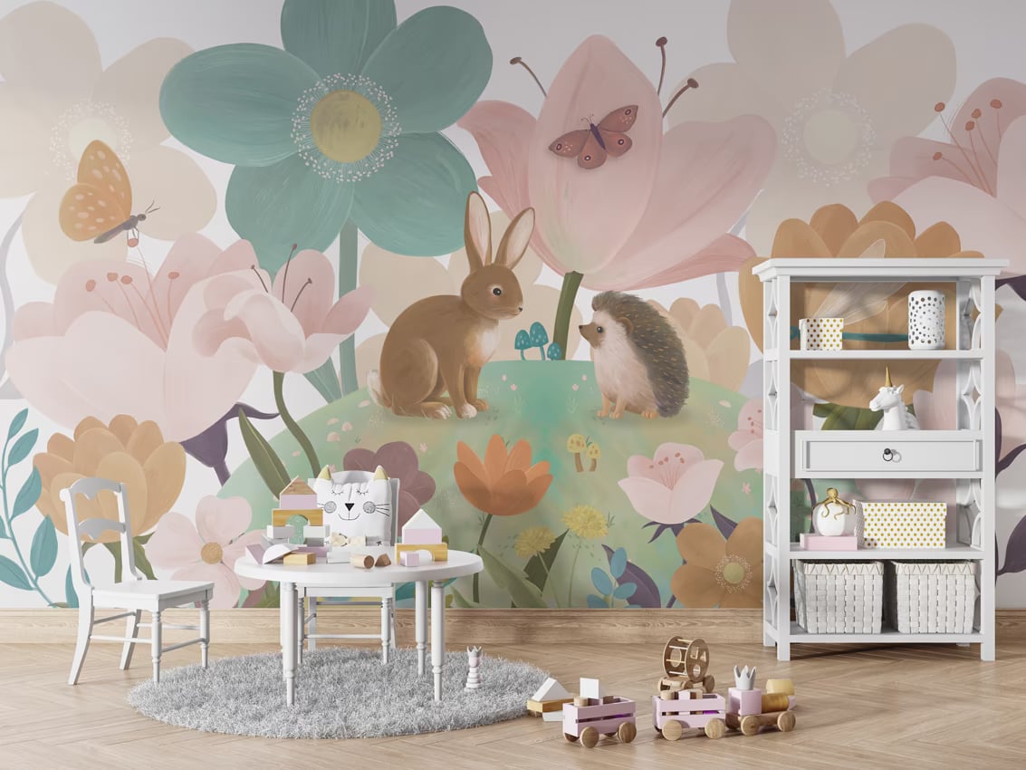 Flowery Hill styled in a room