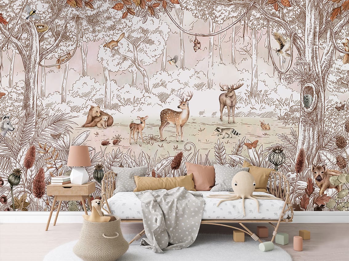 Forest Friends - Autumn styled in a room