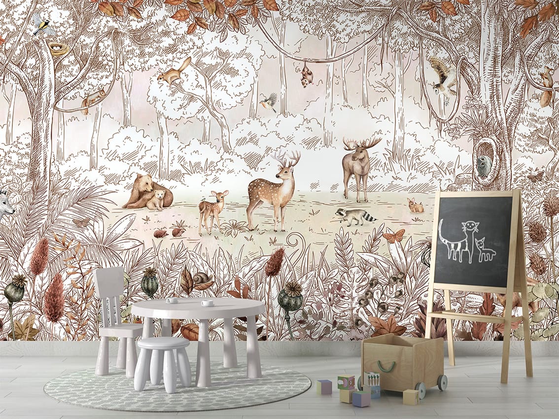 Forest Friends - Autumn styled in a room
