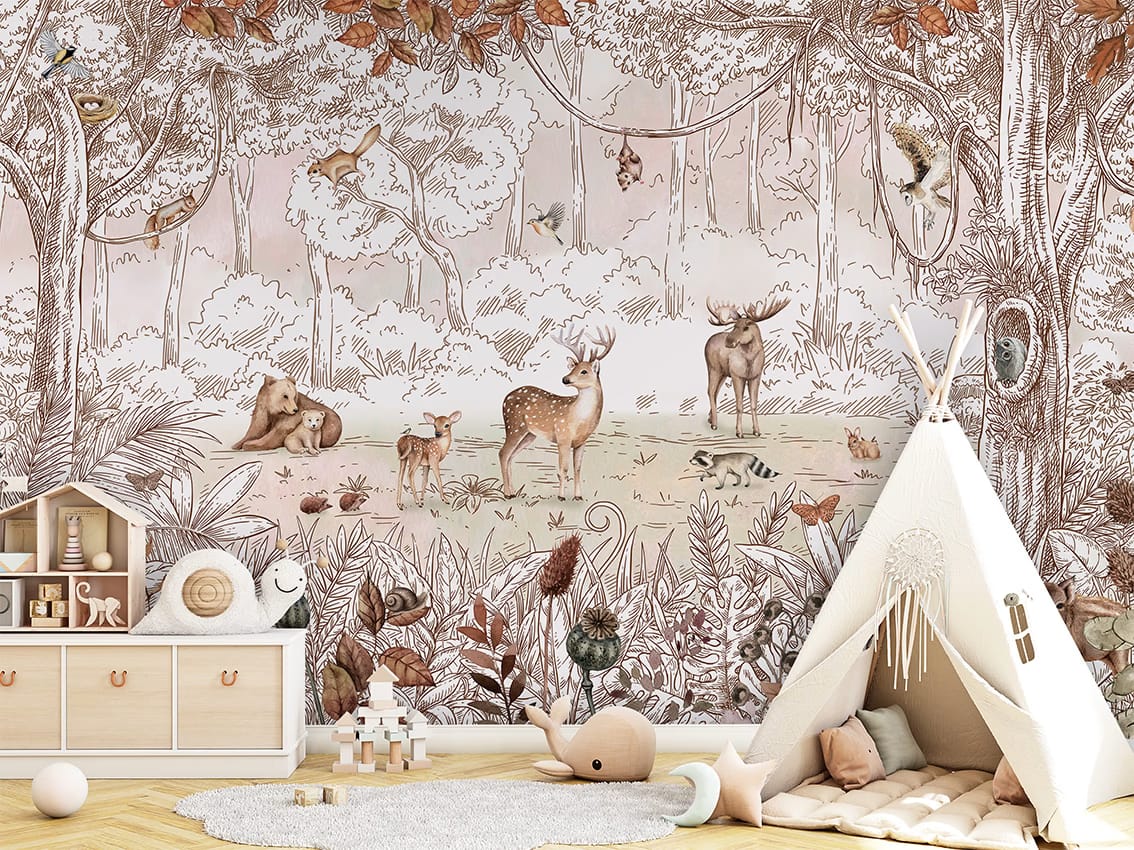 Forest Friends - Autumn styled in a room
