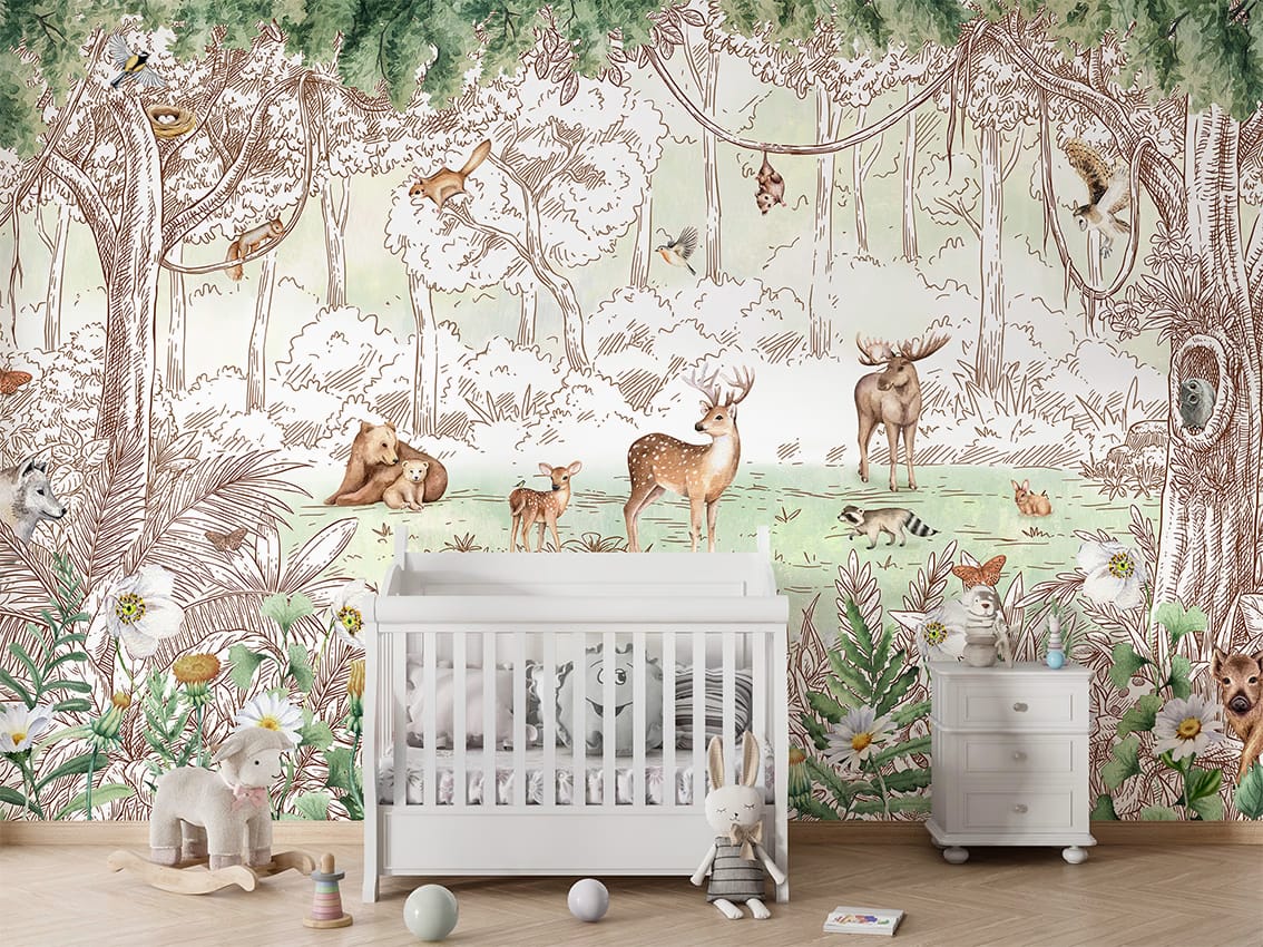 Forest Friends - Spring styled in a room
