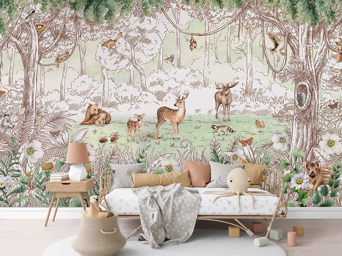 Forest Friends - Spring styled in a room