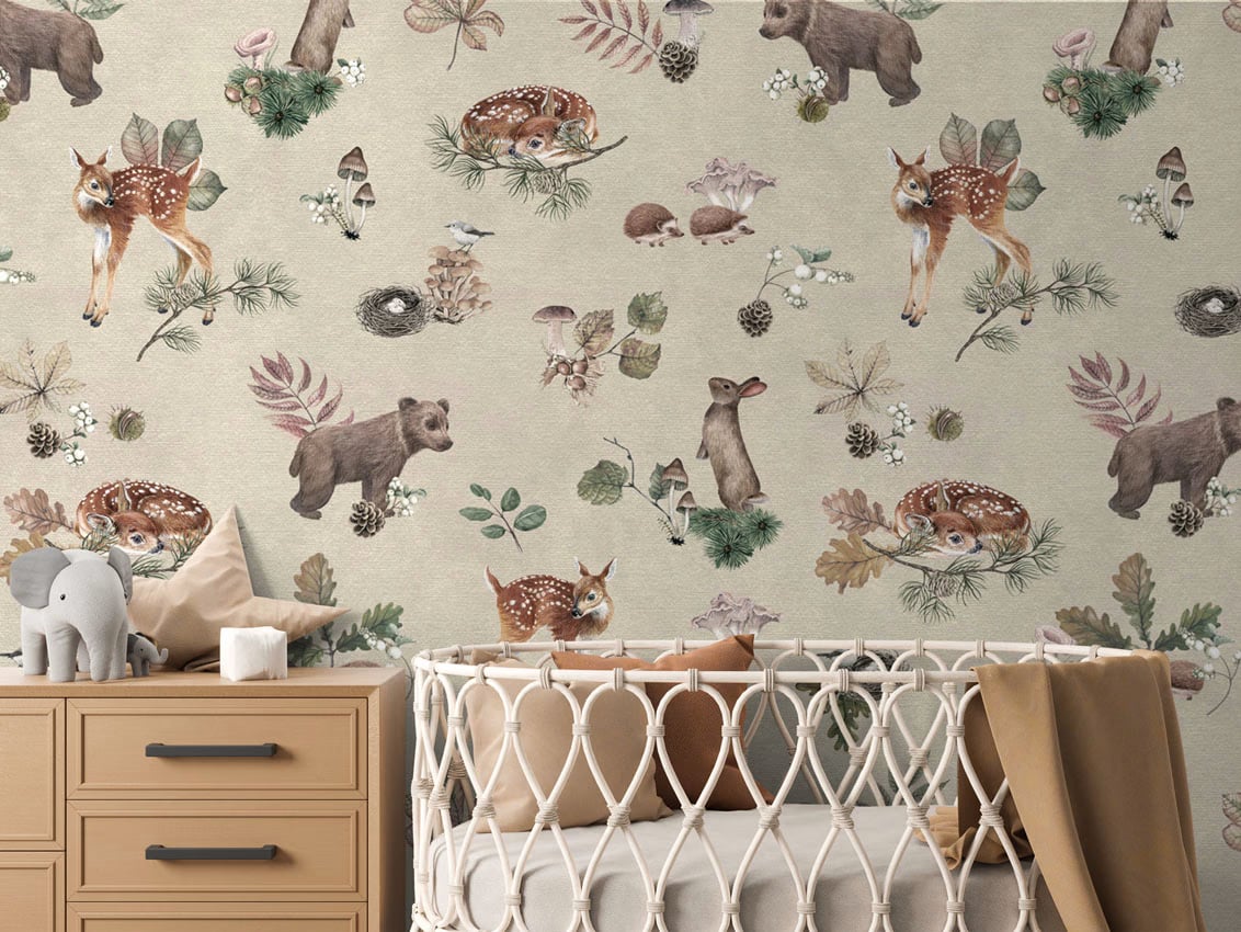 Forest Gathering - Beige styled in a room