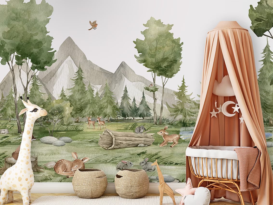 Forest Joy styled in a room