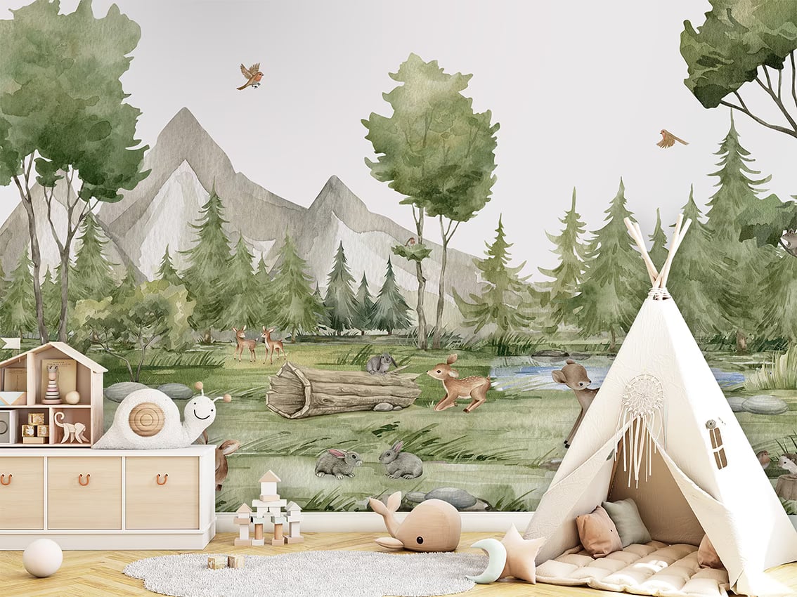 Forest Joy styled in a room