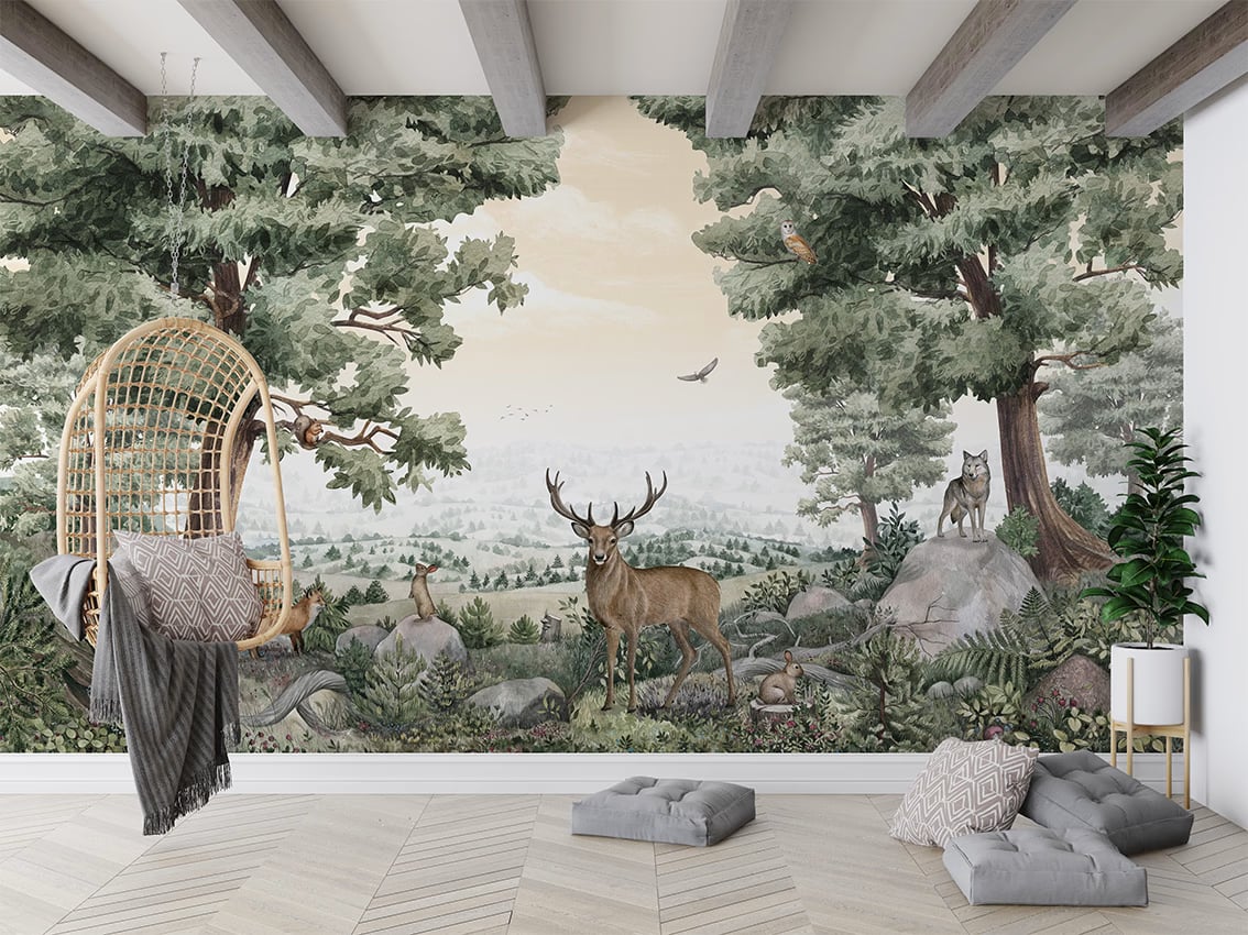 Forest Vista styled in a room