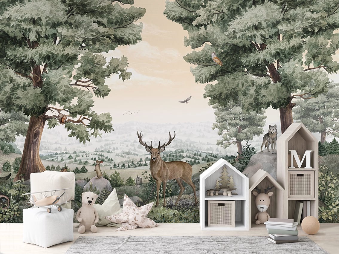 Forest Vista styled in a room