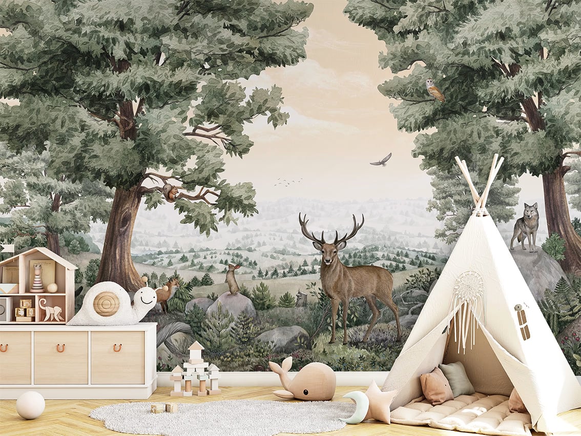 Forest Vista styled in a room