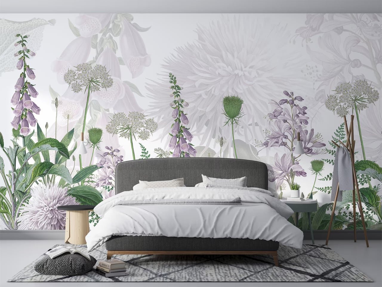Foxglove Flowers styled in a room