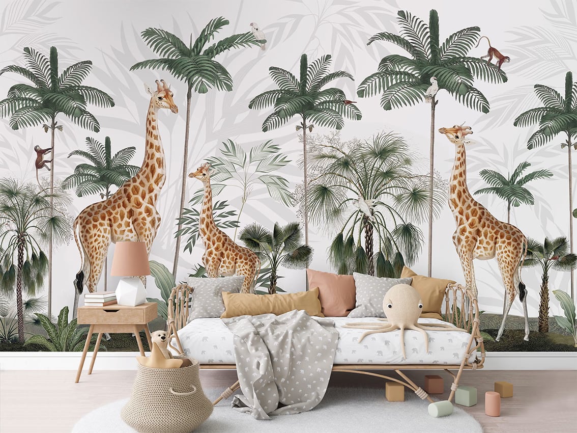 Gracious Giraffes styled in a room
