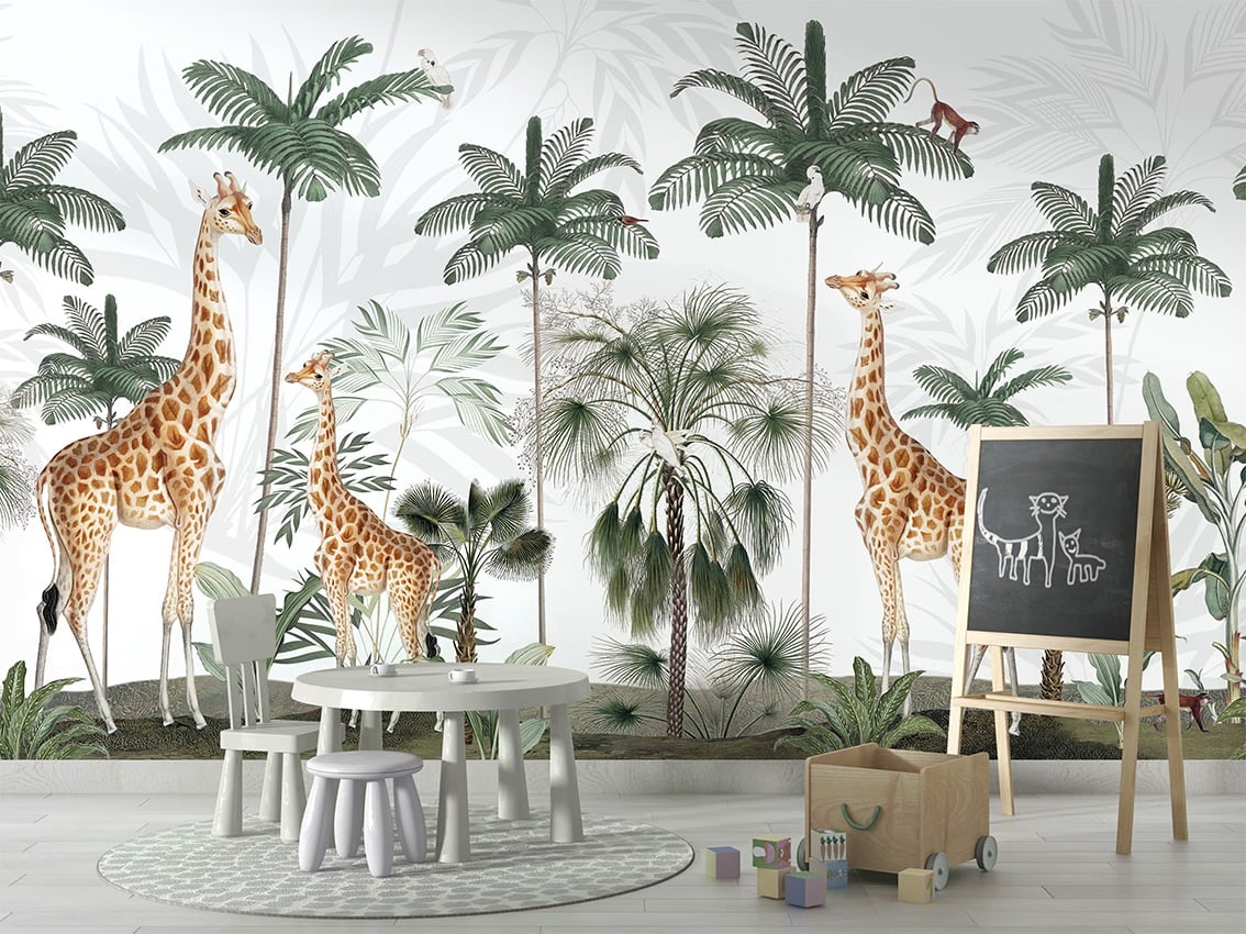 Gracious Giraffes styled in a room