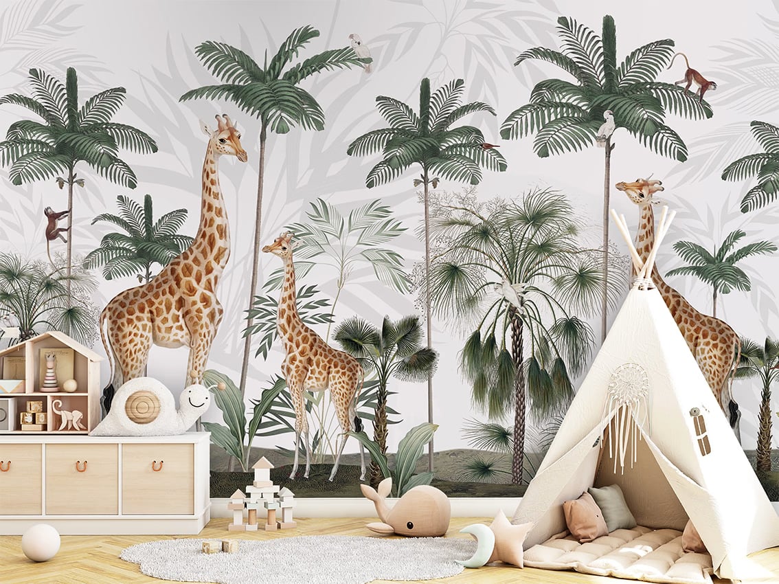 Gracious Giraffes styled in a room