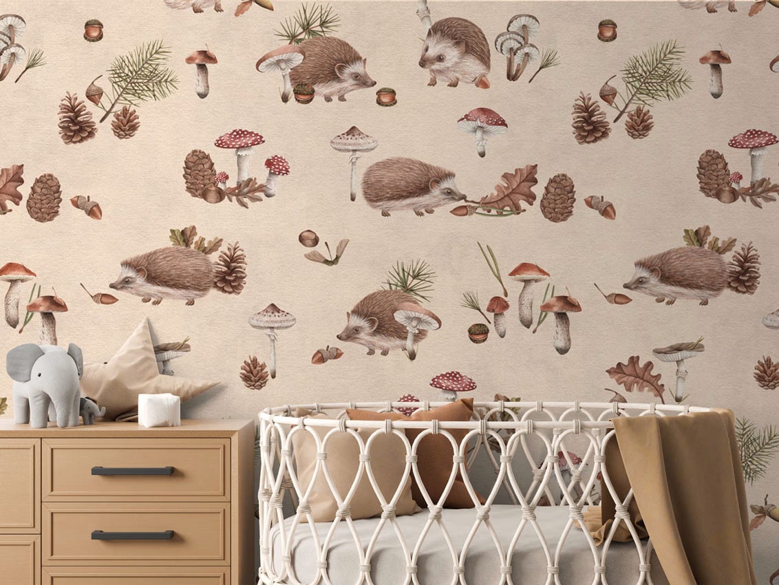 Happy Hedgehog - Beige styled in a room