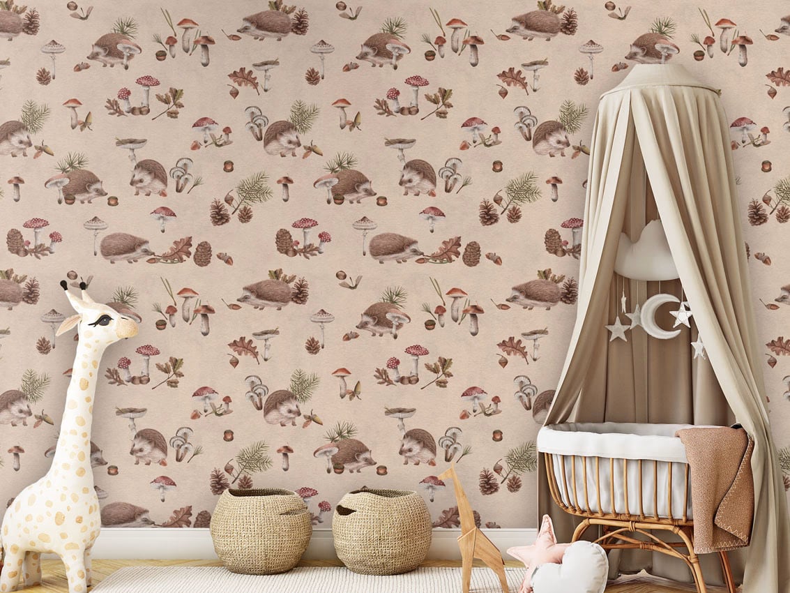 Happy Hedgehog - Beige styled in a room
