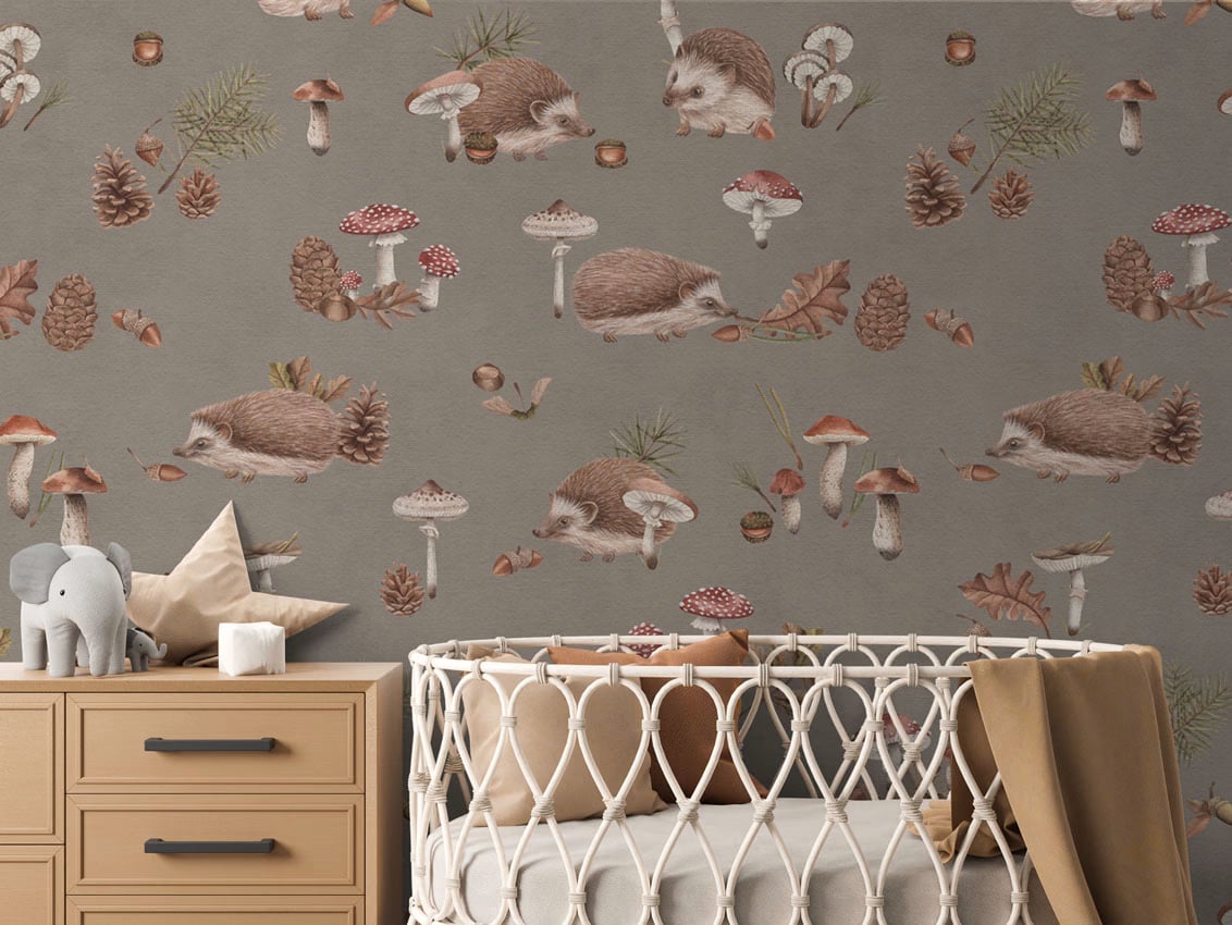Happy Hedgehog - Brown styled in a room