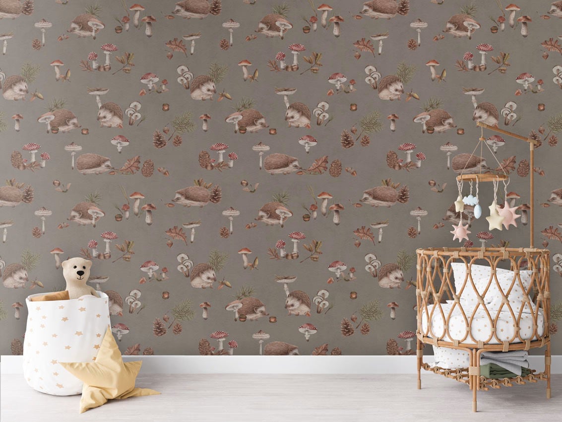 Happy Hedgehog - Brown styled in a room