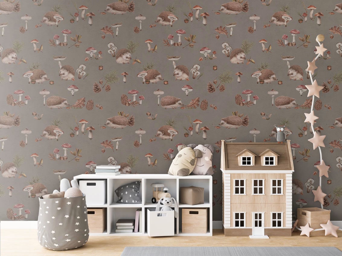 Happy Hedgehog - Brown styled in a room