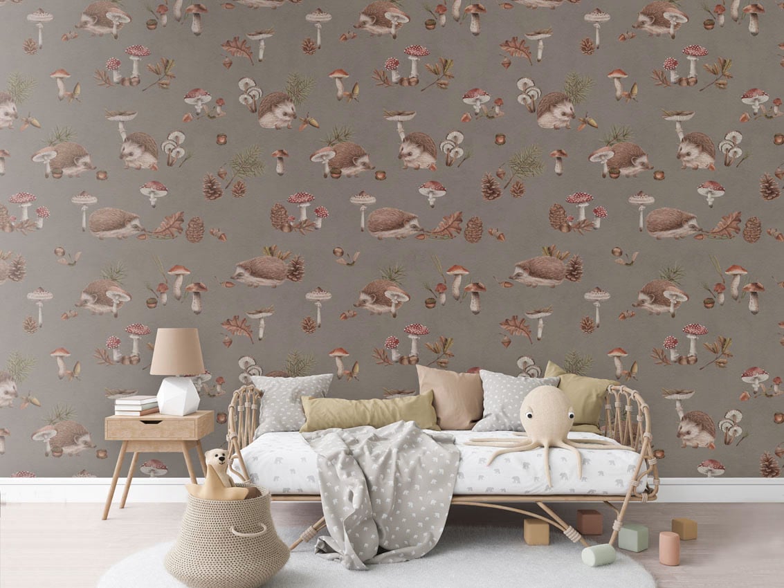 Happy Hedgehog - Brown styled in a room