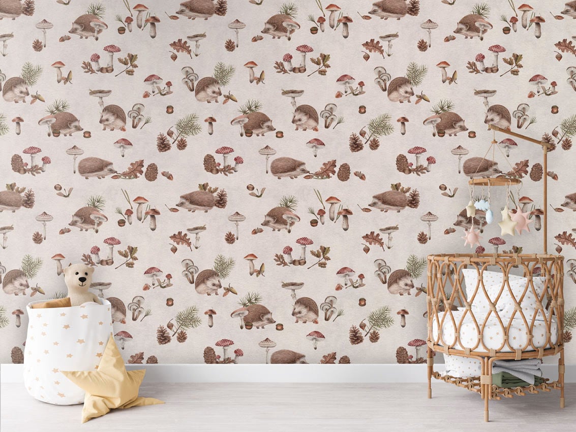 Happy Hedgehog - White styled in a room