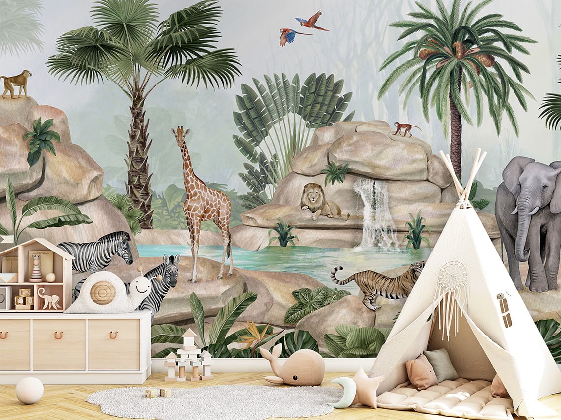 Jolly Jungle styled in a room