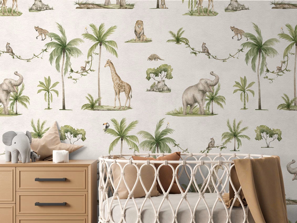 Joyful Jungle - White styled in a room