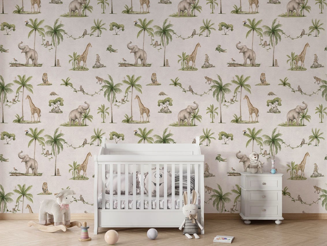 Joyful Jungle - White styled in a room
