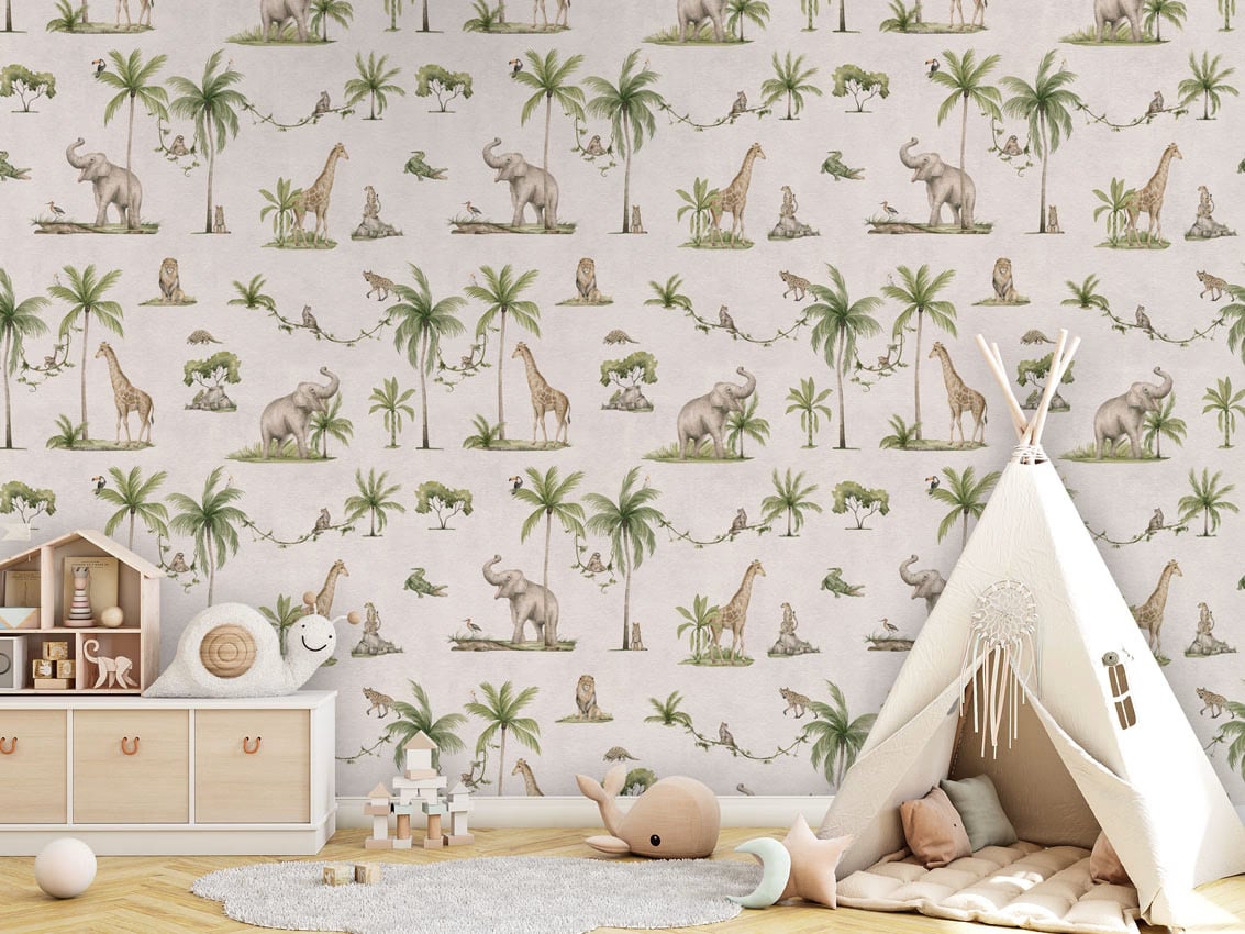 Joyful Jungle - White styled in a room