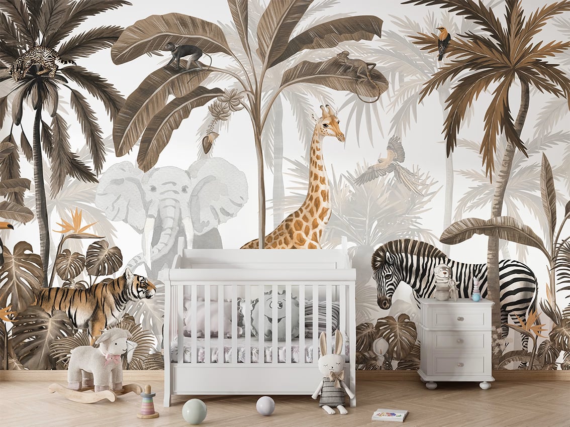 Jungle Jive - Sepia styled in a room