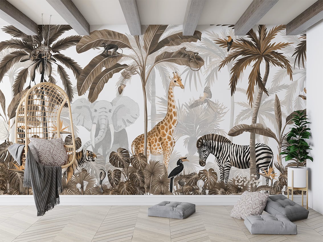 Jungle Jive - Sepia styled in a room