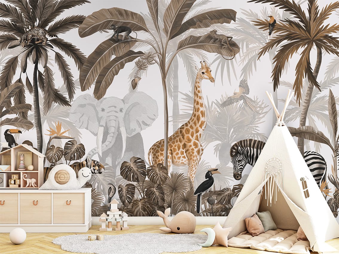 Jungle Jive - Sepia styled in a room