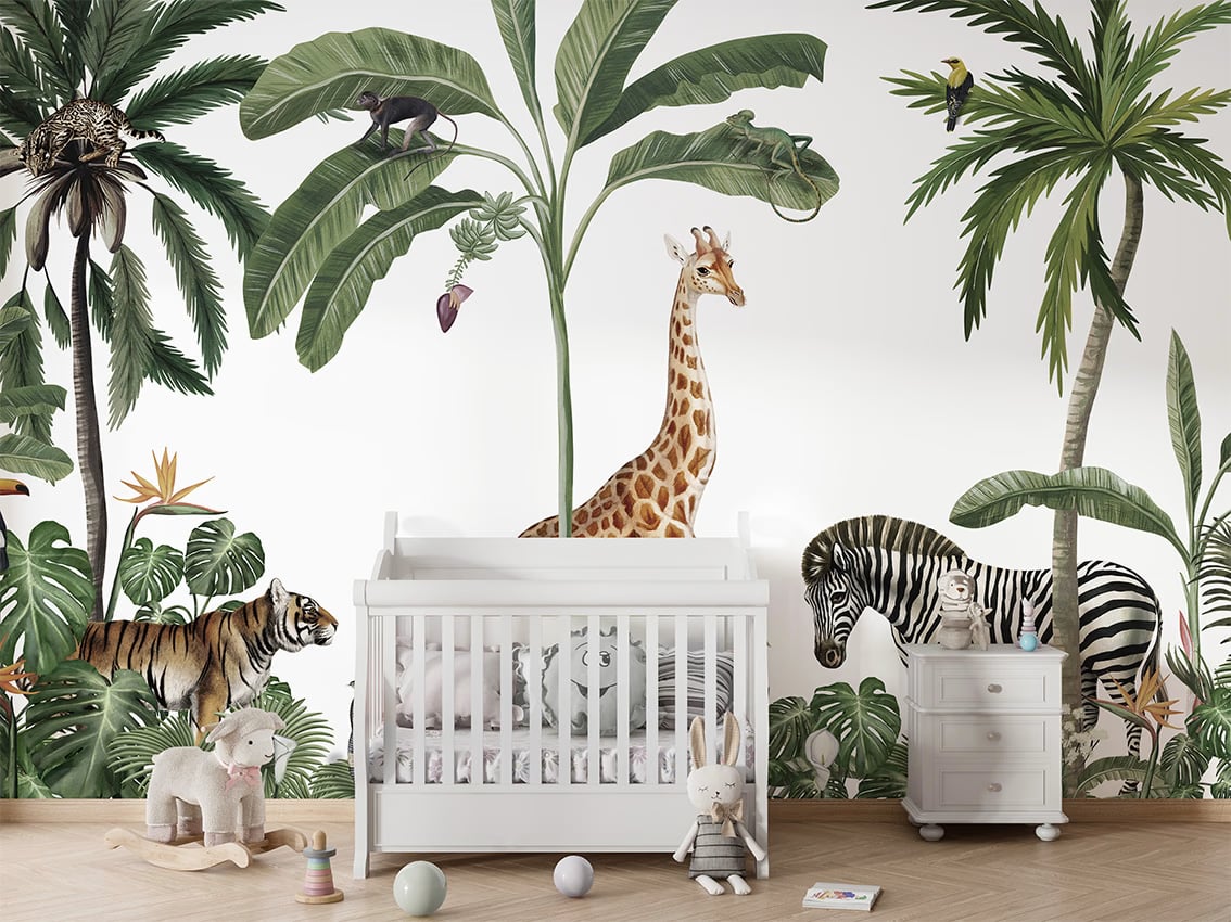 Jungle Jive - White styled in a room