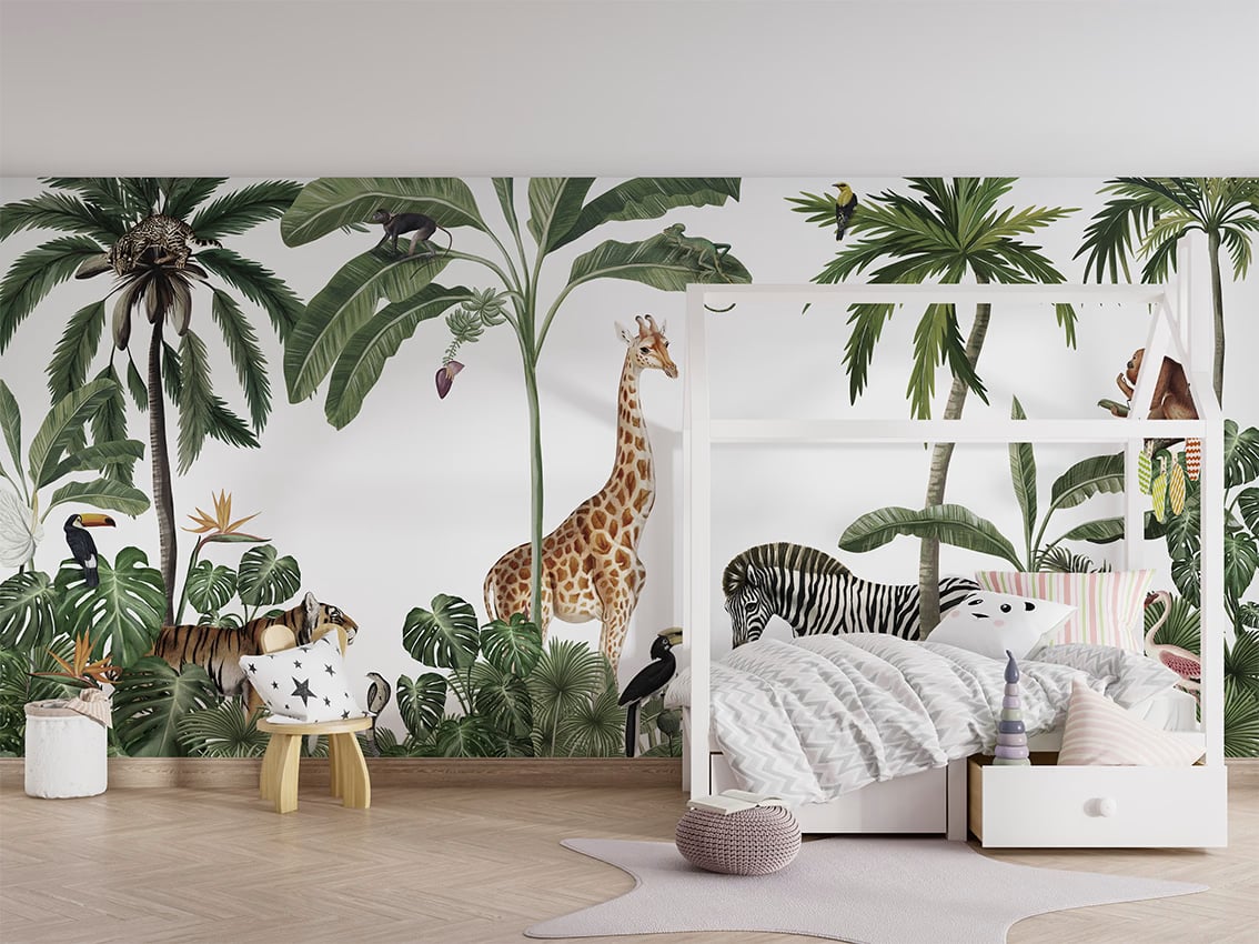 Jungle Jive - White styled in a room