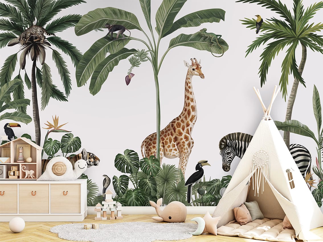 Jungle Jive - White styled in a room