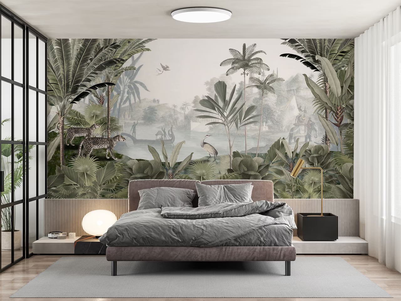 Leopard Landscape — Green styled in a room