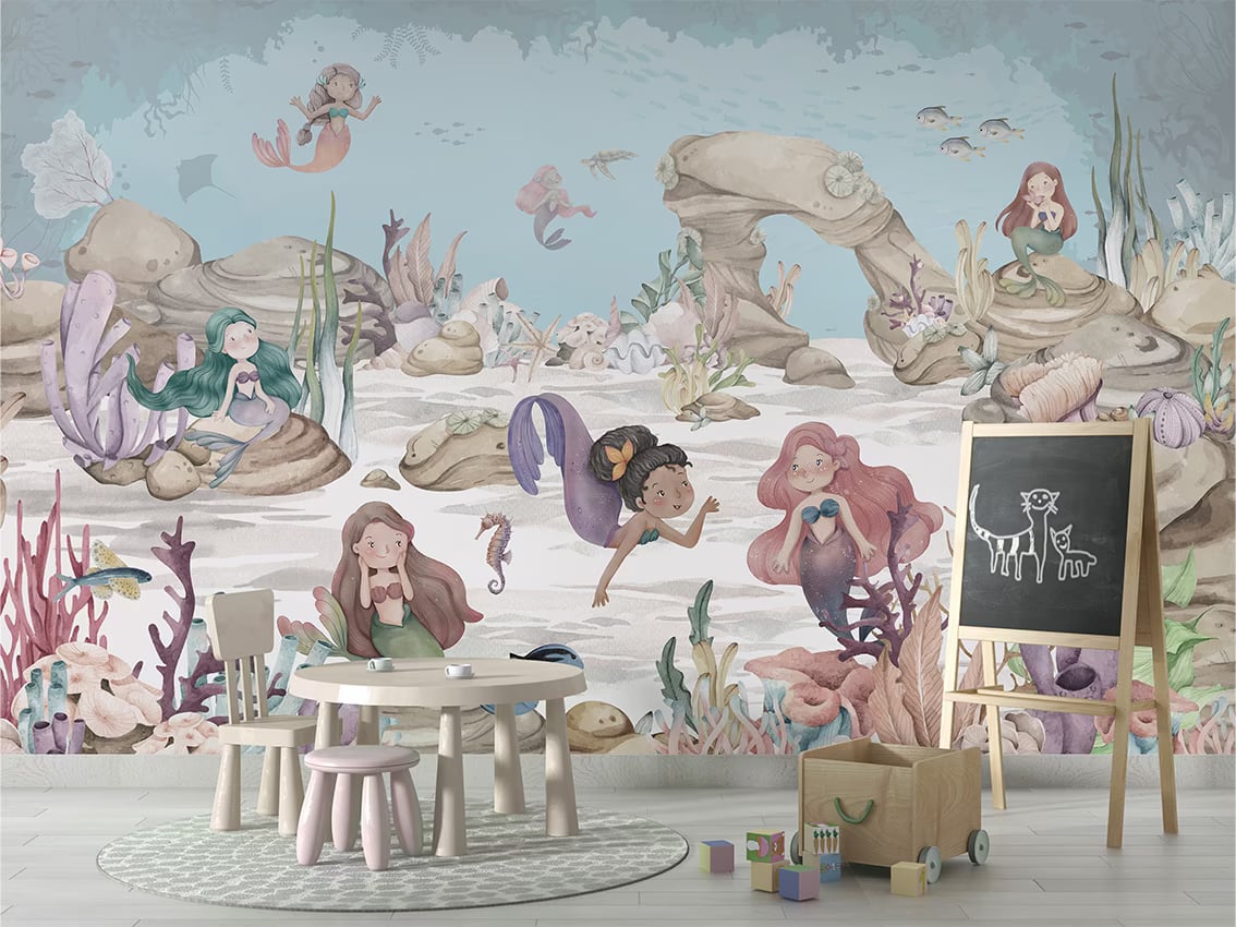 Mermaid Miracles styled in a room