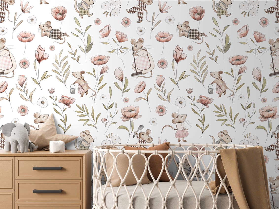 Merry Mice styled in a room