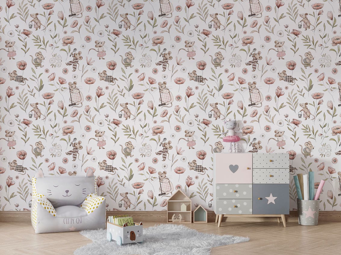 Merry Mice styled in a room