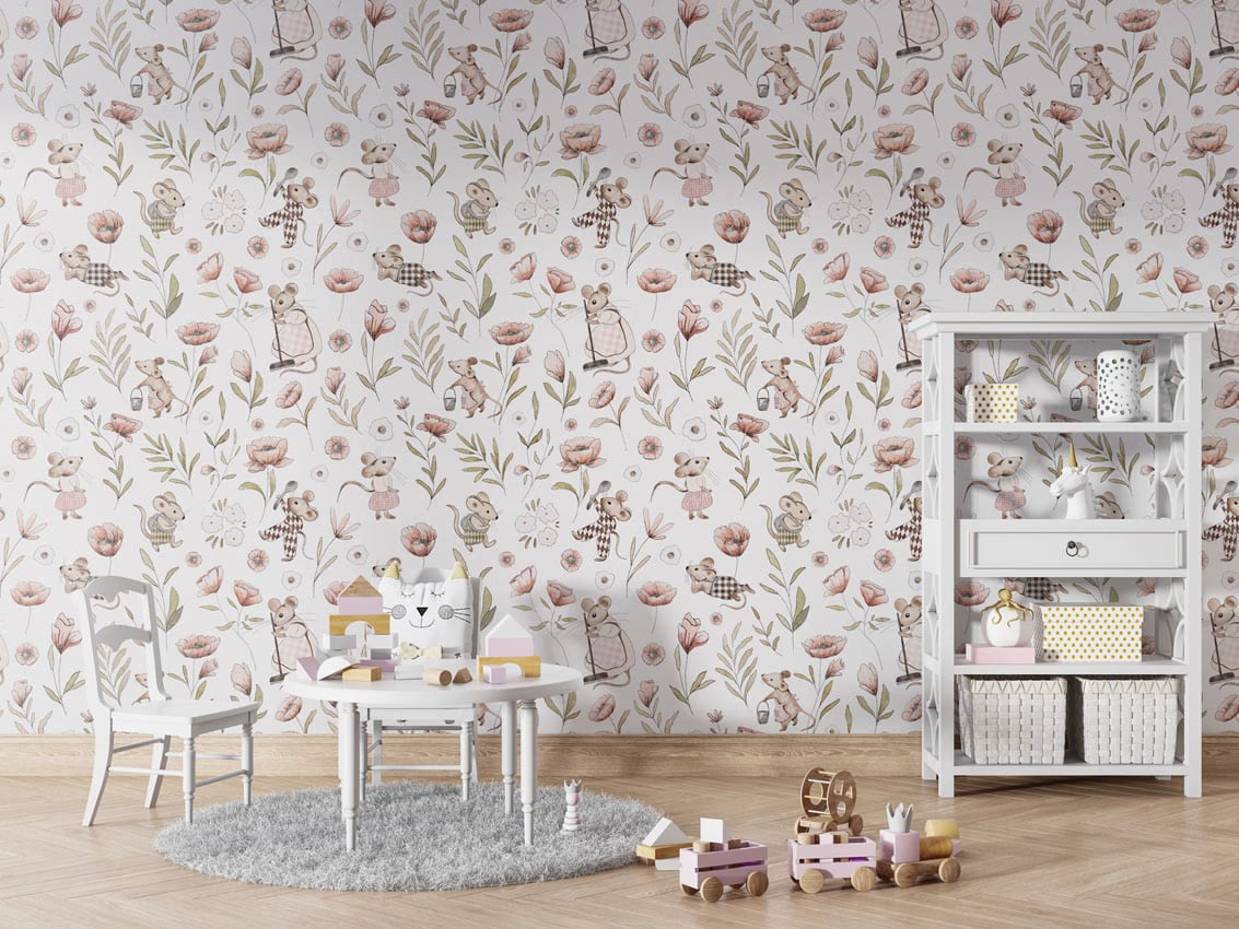 Merry Mice styled in a room