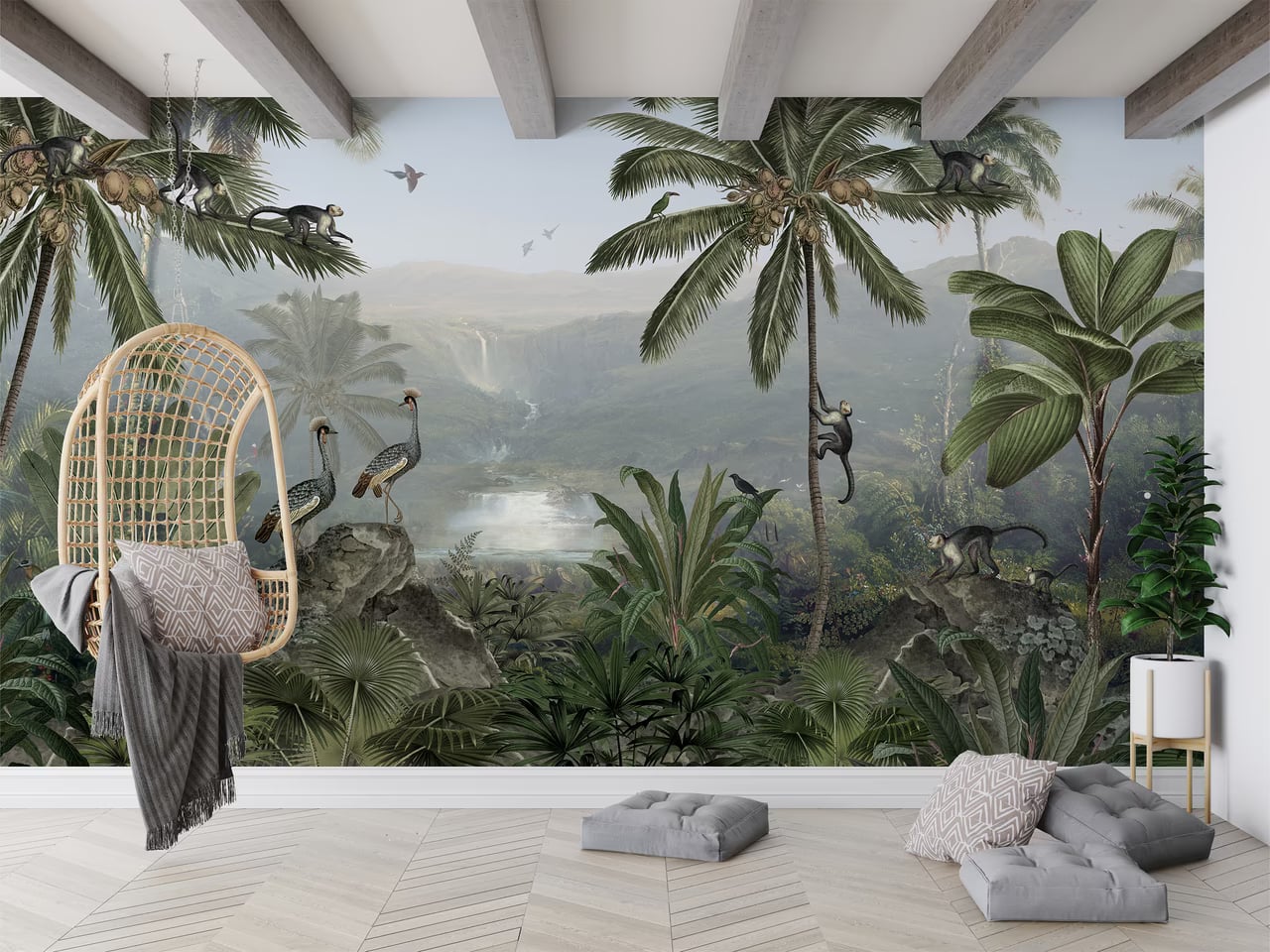 Monkey Sanctuary styled in a room