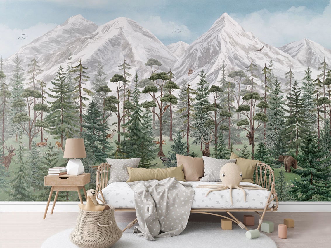 Mountain Forest styled in a room