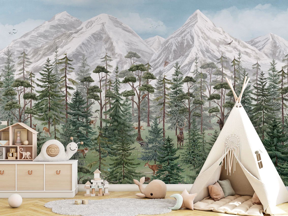 Mountain Forest styled in a room