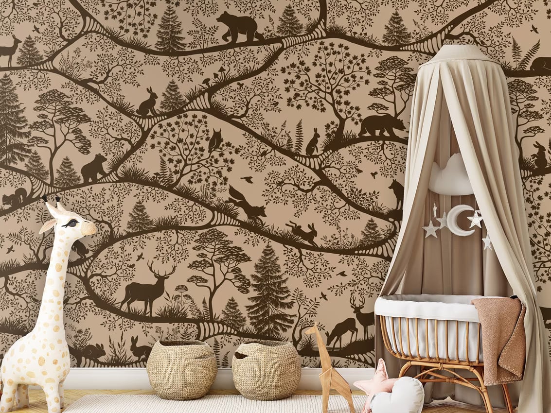 Nordic Nature - beige brown styled in a room