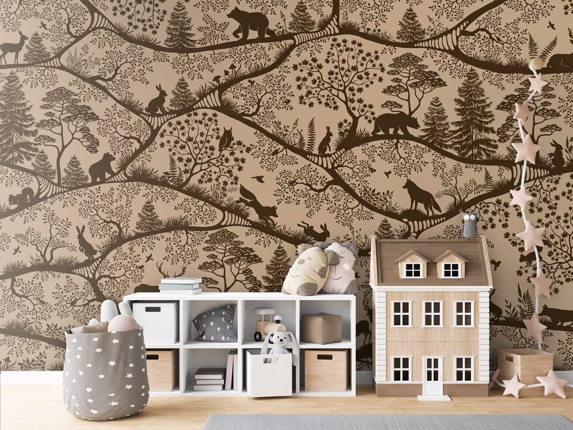 Nordic Nature - beige brown styled in a room