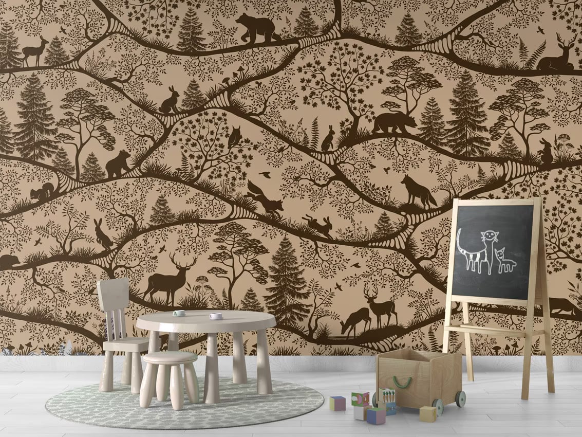 Nordic Nature - beige brown styled in a room