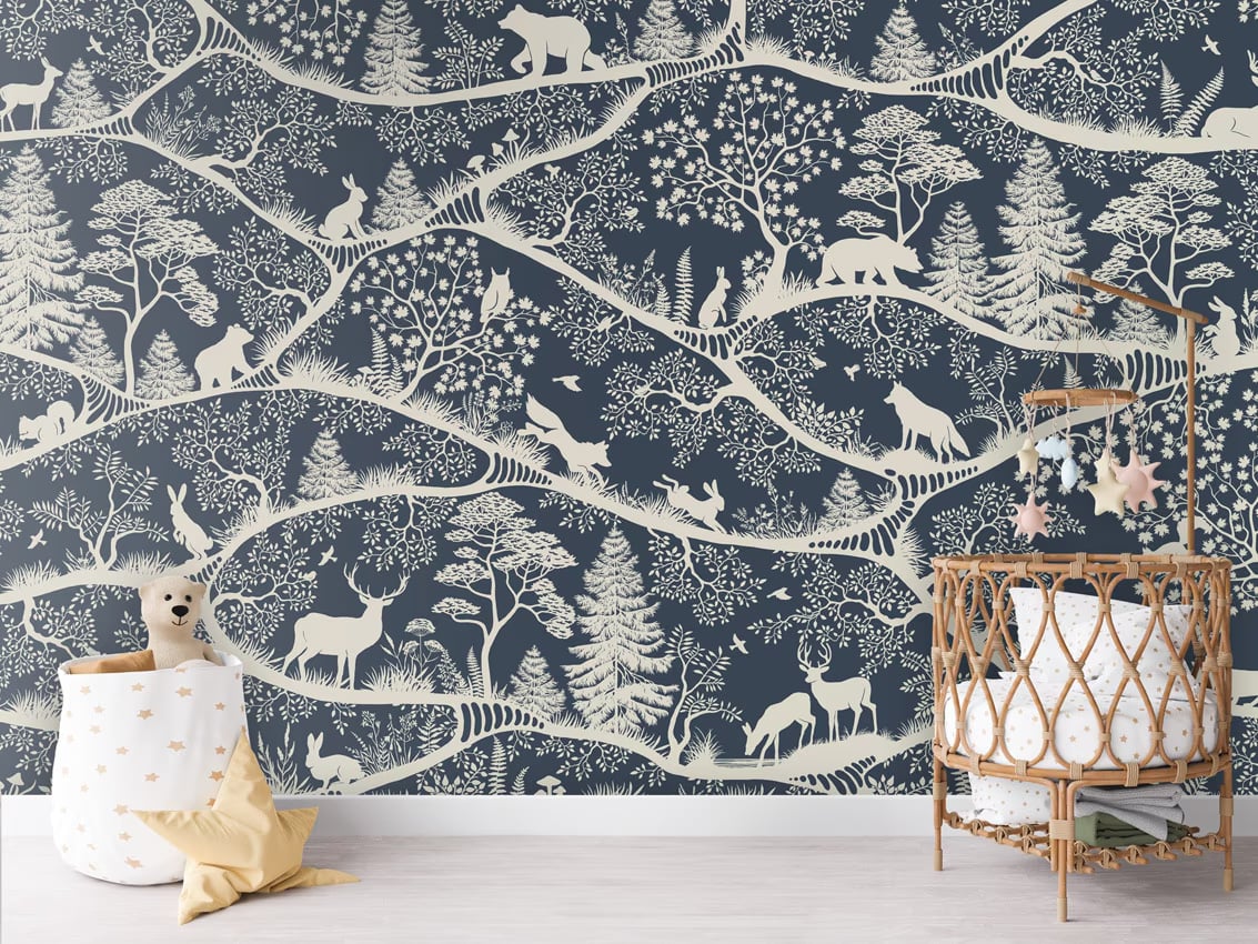Nordic Nature - blue white styled in a room