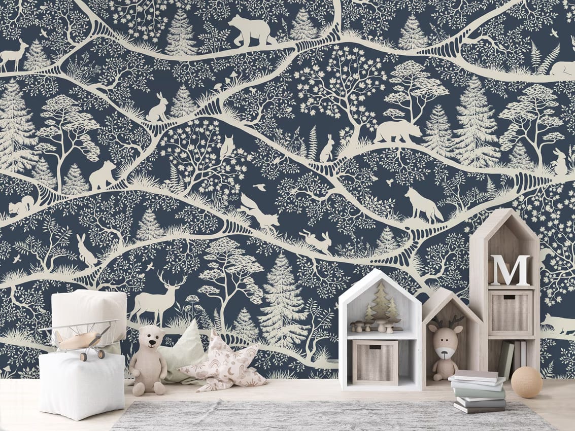 Nordic Nature - blue white styled in a room
